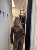 Chaqueta polipiel marrón